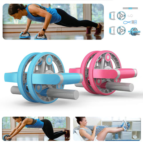 Gym Fitness Training Set Multifunctional Abdominal Wheel Pull Strap
